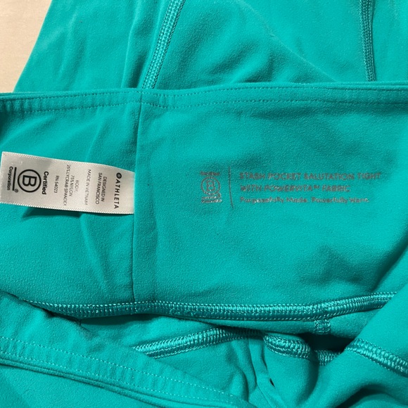 ATHLETA POWERVITA Teal High-Waisted Leggings - Picture 4 of 7